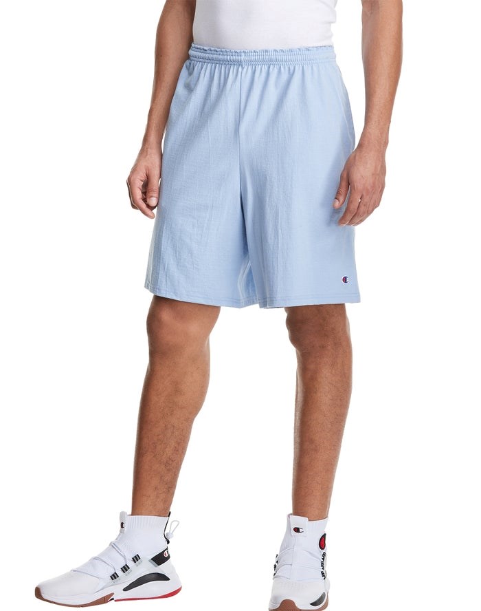 Champion Klassiska Bomull Jersey Shorts Herr Ljusblå | 3510984-AR