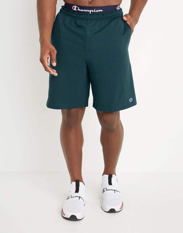 Champion Klassiska Bomull Jersey Shorts Herr Mörkgröna | 5087914-FR