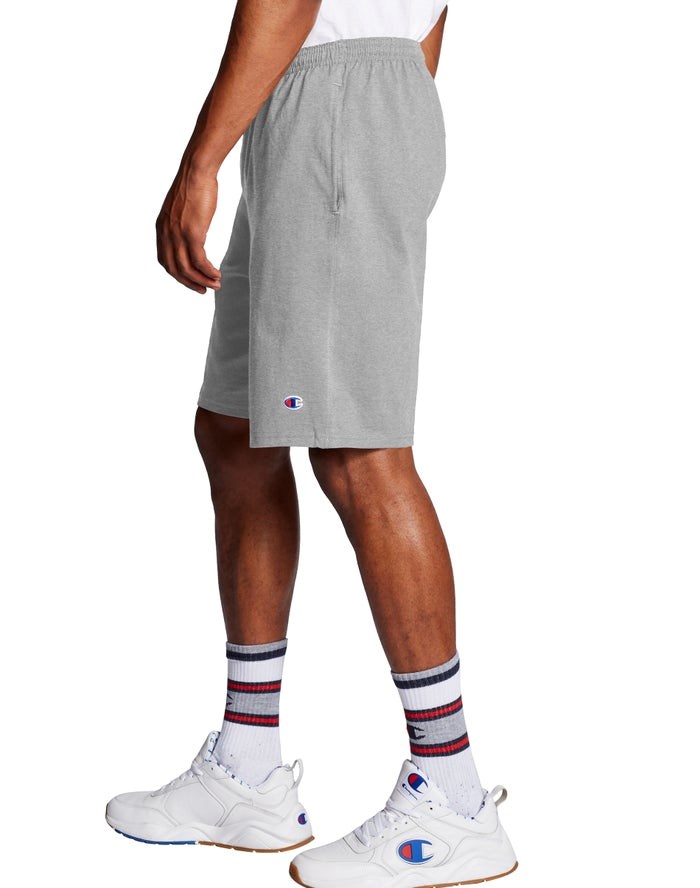 Champion Klassiska Bomull Jersey Shorts Herr Grå | 5921740-QW