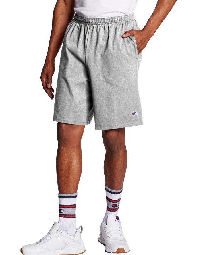 Champion Klassiska Bomull Jersey Shorts Herr Grå | 5921740-QW