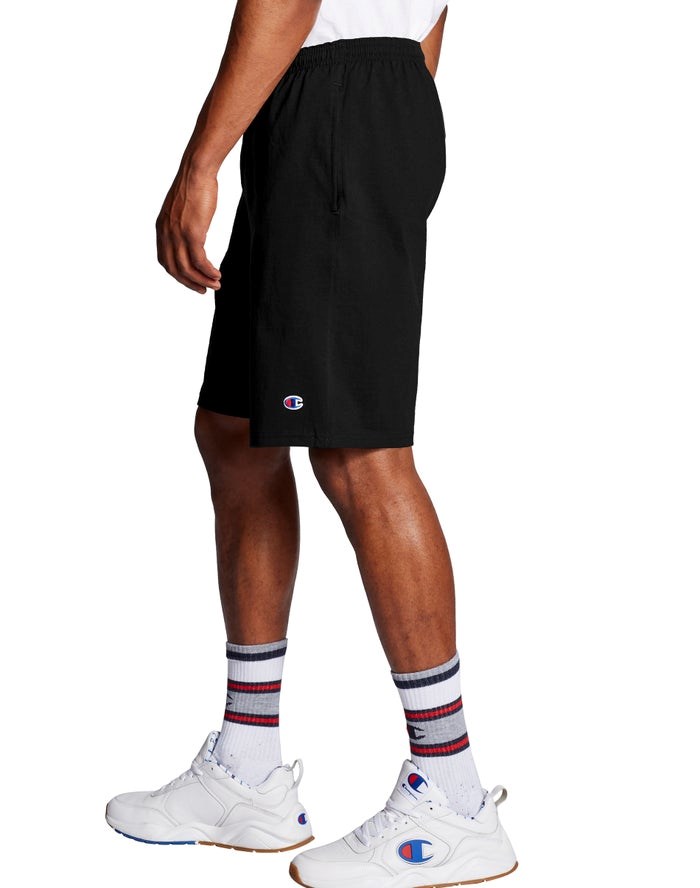 Champion Klassiska Bomull Jersey Shorts Herr Svarta | 8319625-XF