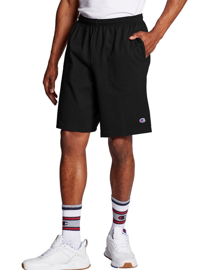 Champion Klassiska Bomull Jersey Shorts Herr Svarta | 8319625-XF