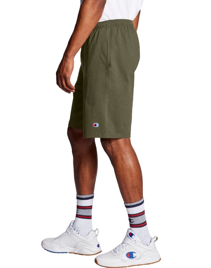 Champion Klassiska Bomull Jersey Shorts Herr Olivgröna | 8625710-KP