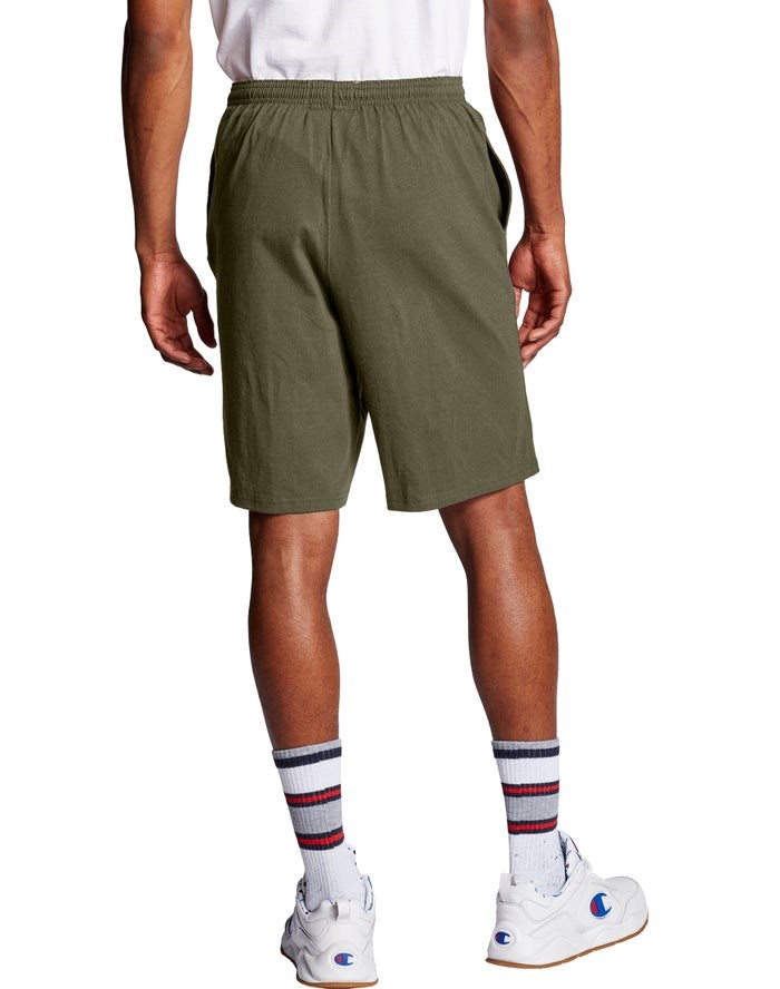 Champion Klassiska Bomull Jersey Shorts Herr Olivgröna | 8625710-KP