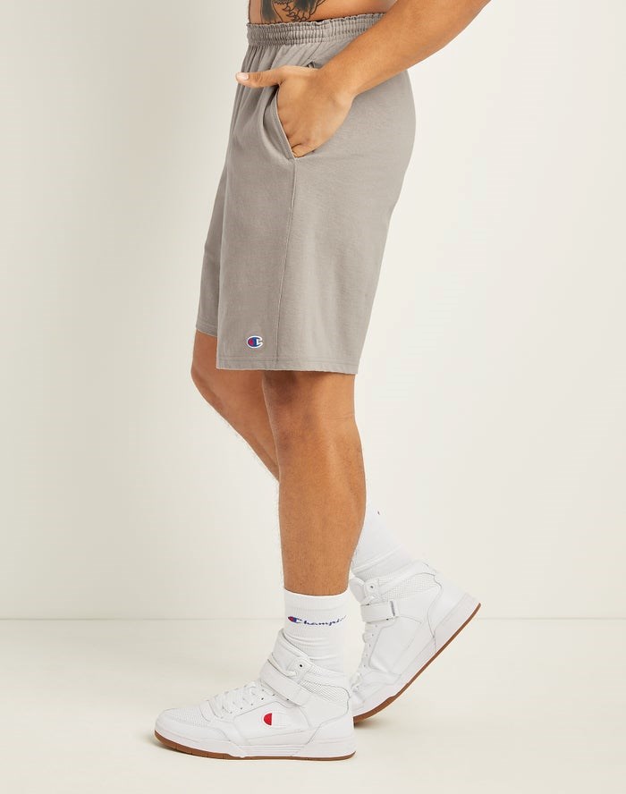 Champion Klassiska Bomull Jersey Shorts Herr Grå | 8754216-FH