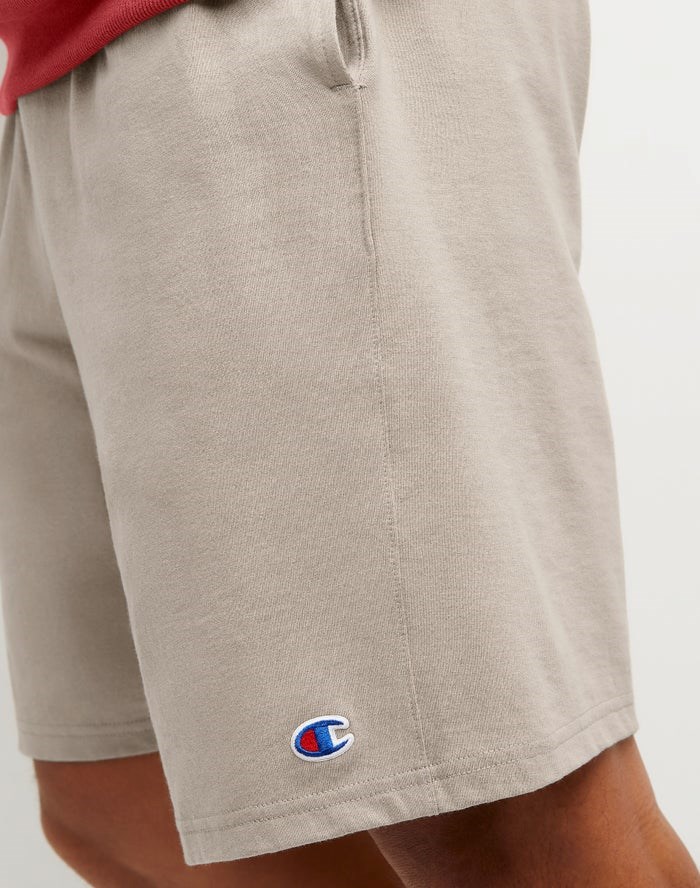 Champion Klassiska Bomull Jersey Shorts Herr Grå | 8754216-FH