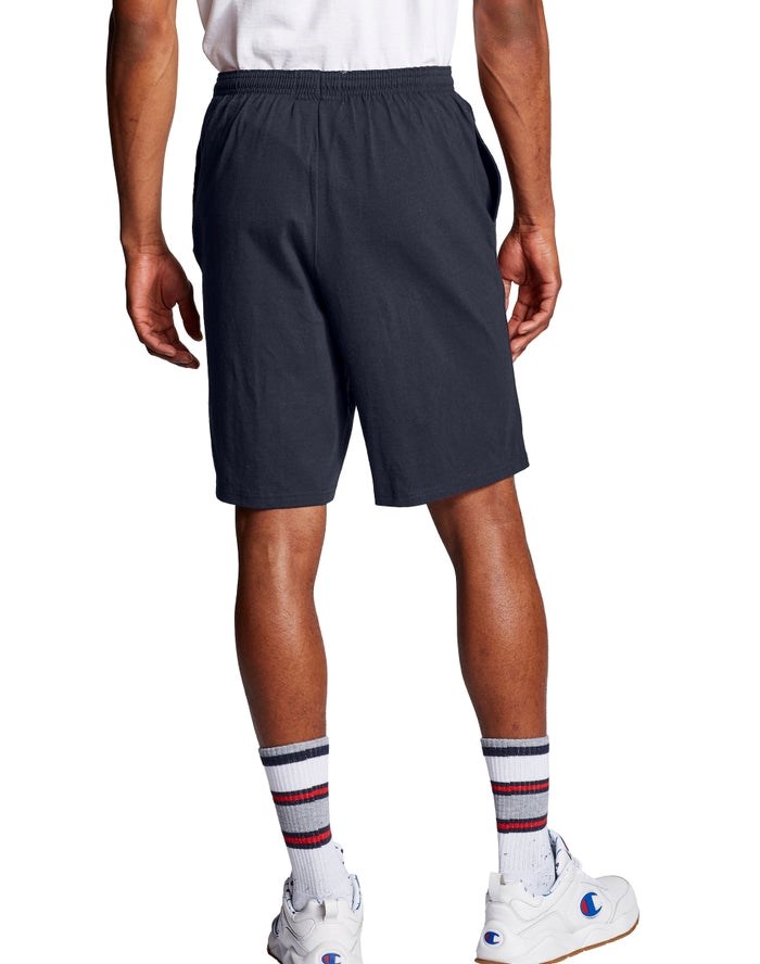 Champion Klassiska Bomull Jersey Shorts Herr Marinblå | 8934025-NQ