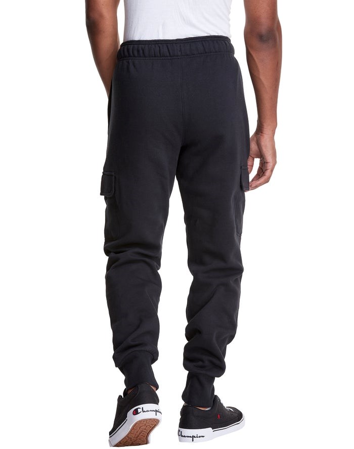 Champion Klassiska Fleece Cargo Sweatpants Herr Svarta | 3591706-KZ