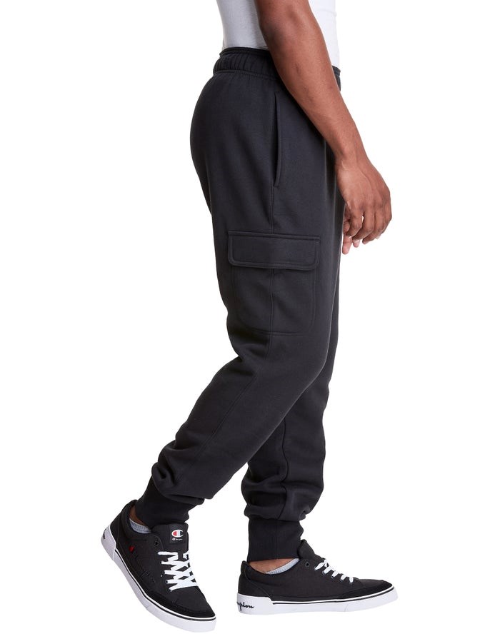 Champion Klassiska Fleece Cargo Sweatpants Herr Svarta | 3591706-KZ