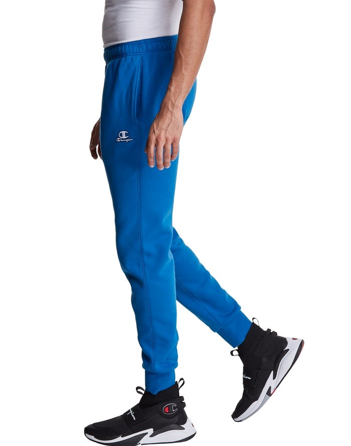 Champion Klassiska Fleece Sweatpants Herr Blå | 4173586-AQ