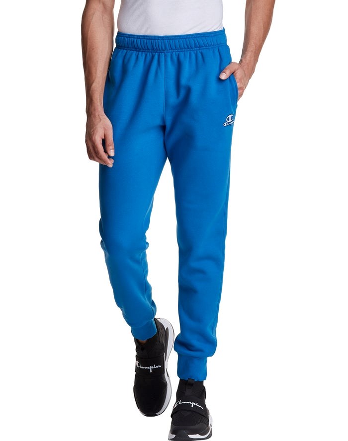 Champion Klassiska Fleece Sweatpants Herr Blå | 4173586-AQ