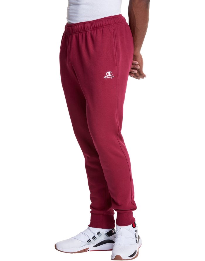 Champion Klassiska Fleece Sweatpants Herr Mörkröda | 8740156-GC