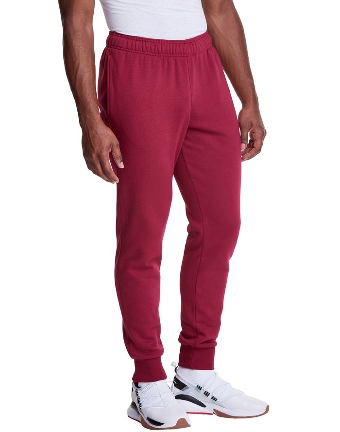 Champion Klassiska Fleece Sweatpants Herr Mörkröda | 8740156-GC