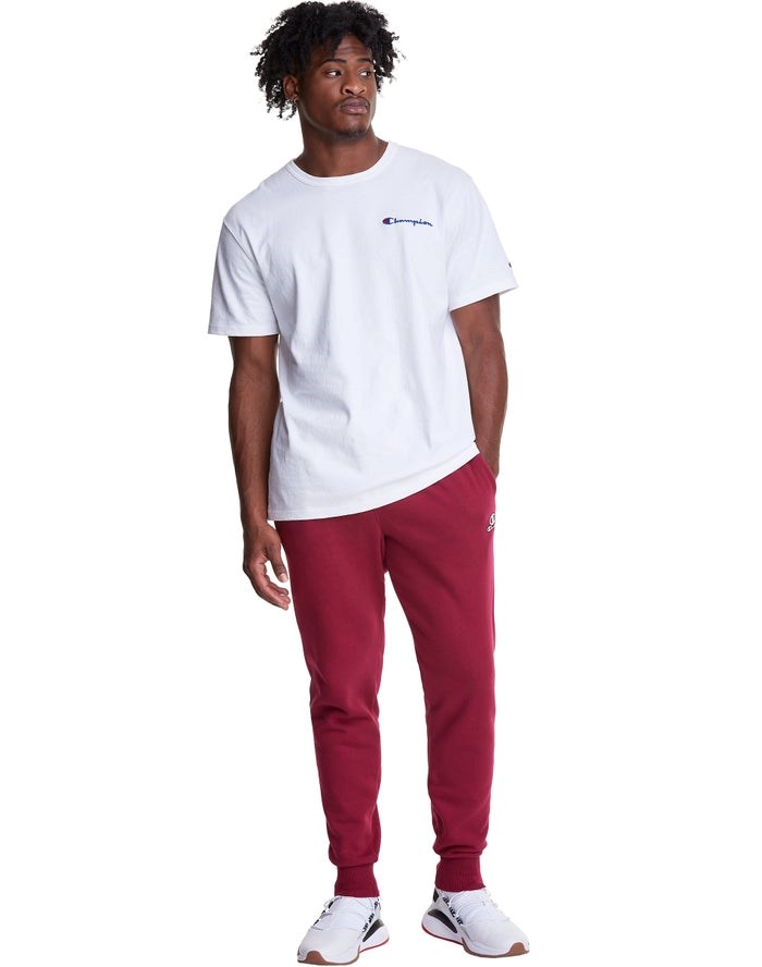 Champion Klassiska Fleece Sweatpants Herr Mörkröda | 8740156-GC