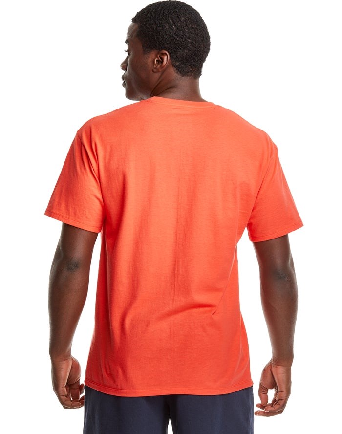 Champion Klassiska Jersey Script Logo T-shirt Herr Orange | 5107982-JF