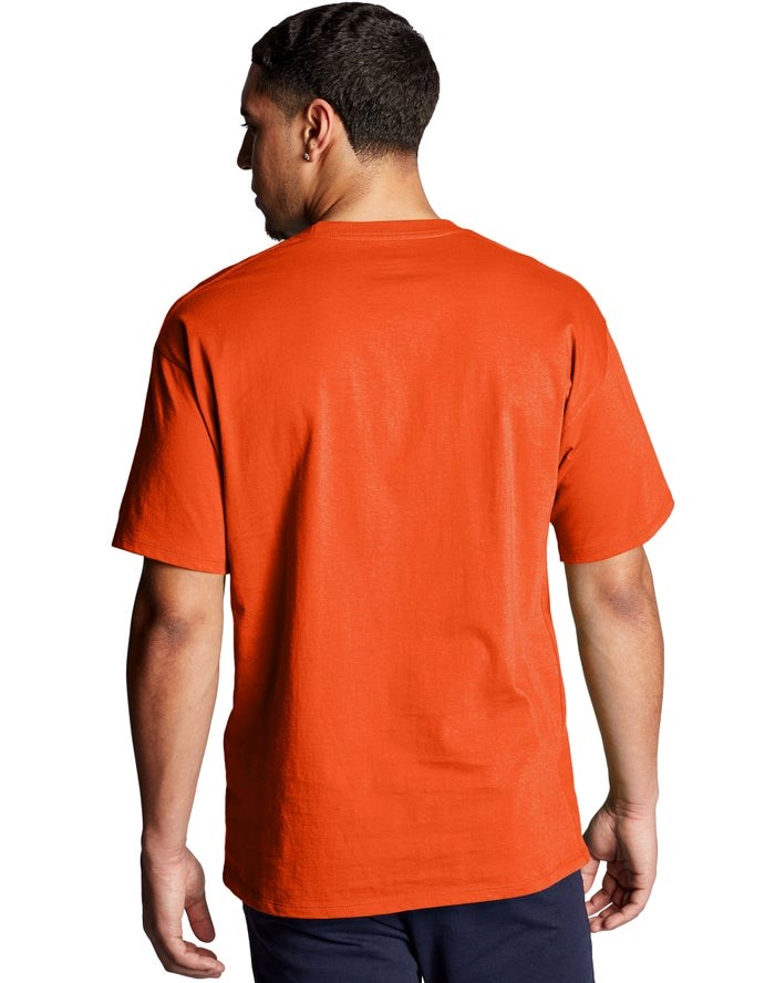 Champion Klassiska Jersey Script Logo T-shirt Herr Orange | 9120467-KR