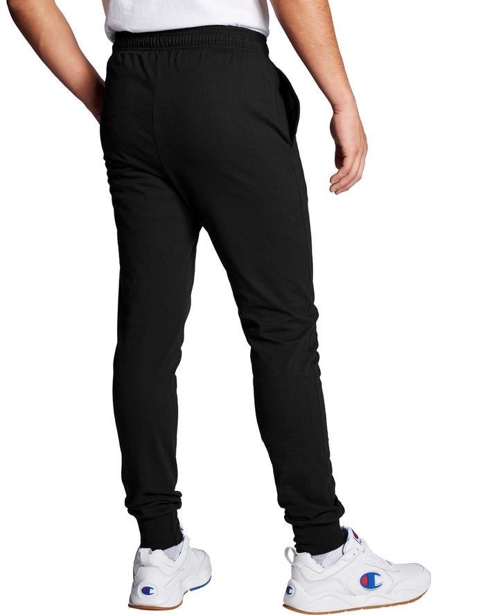 Champion Klassiska Jersey Sweatpants Herr Svarta | 2495713-MZ