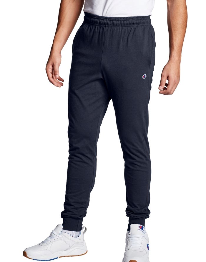 Champion Klassiska Jersey Sweatpants Herr Marinblå | 7398215-PB