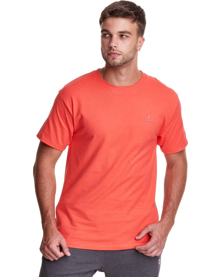 Champion Klassiska Jersey T-shirt Herr Orange | 4712685-GY