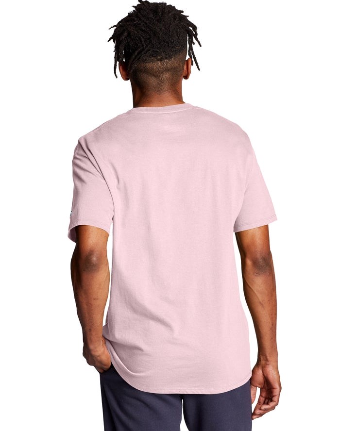 Champion Klassiska Jersey T-shirt Herr Rosa | 4956832-TJ