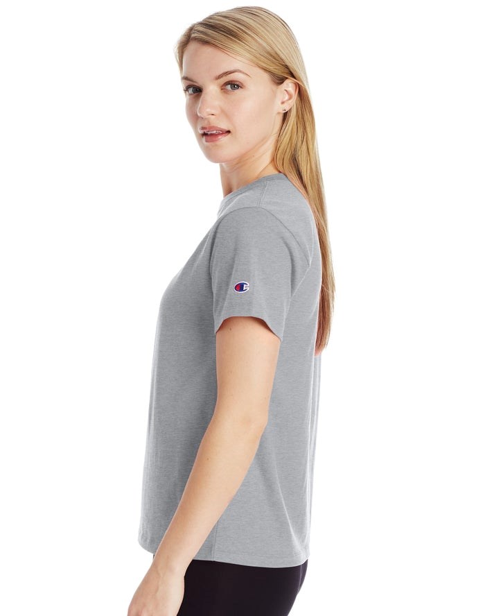 Champion Klassiska T-shirt Dam Grå | 5308726-AS