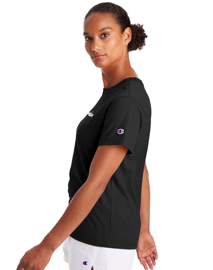 Champion Klassiska T-shirt Dam Svarta | 2764380-NR