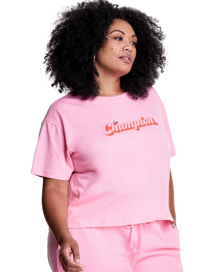 Champion Knc Beauty Plus Lätta Cropped Blast Dam Rosa | 8761420-PF