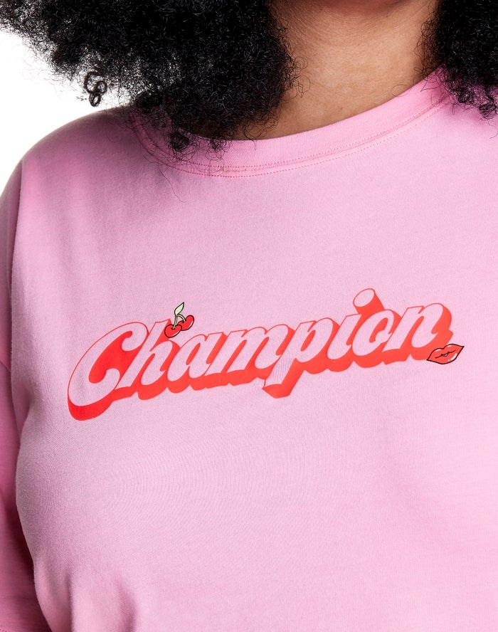 Champion Knc Beauty Plus Lätta Cropped Blast Dam Rosa | 8761420-PF