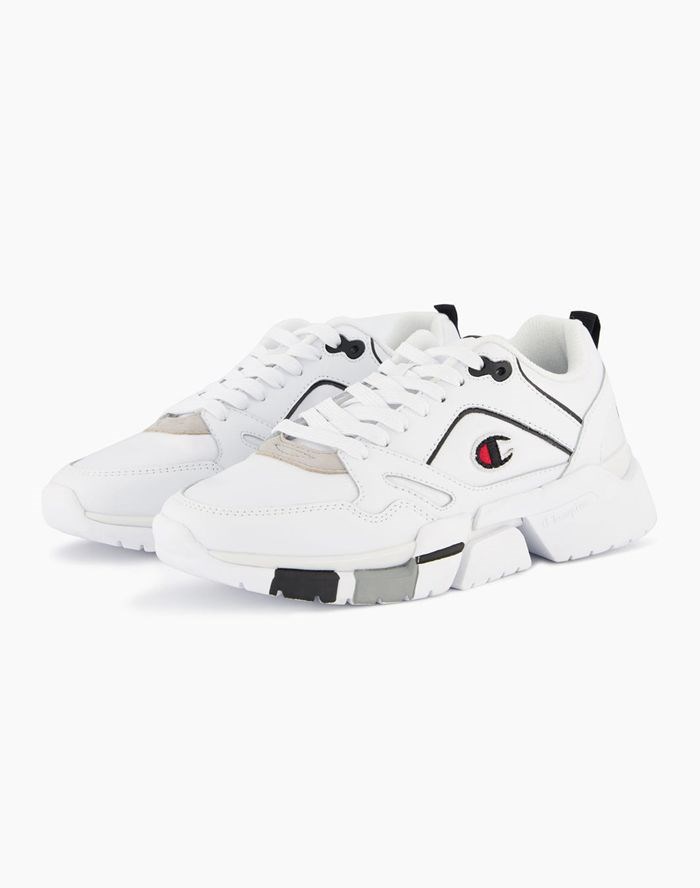 Champion Lander Läder Sneakers Dam Vita | 4637025-LC