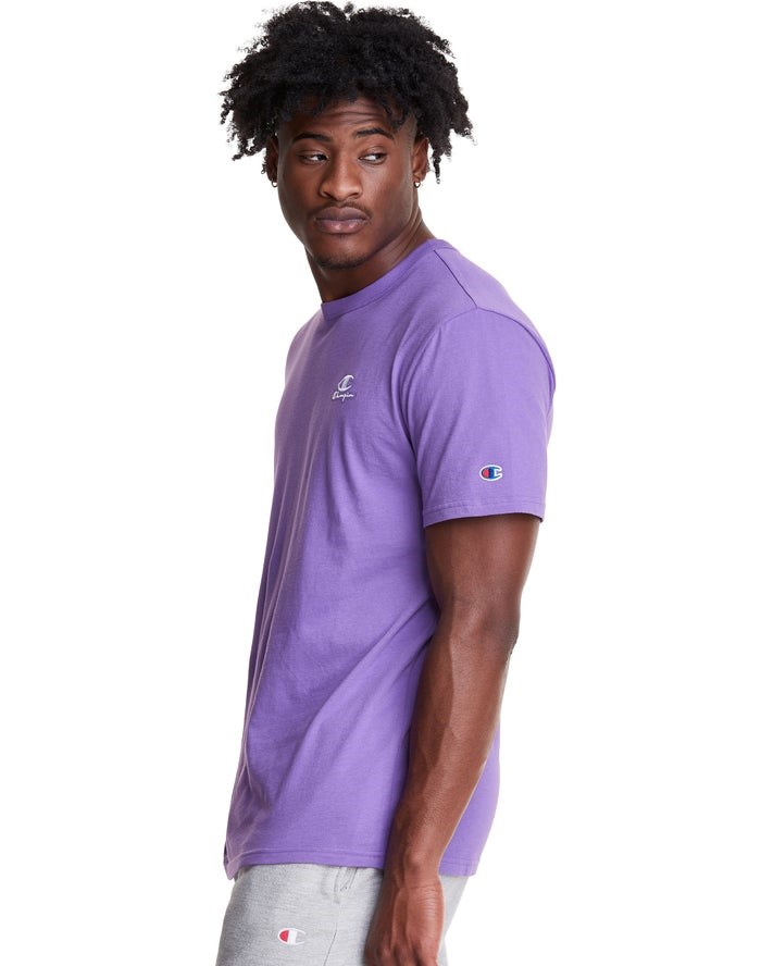 Champion Lätta C Logo Applique T-shirt Herr Lila | 6237901-GQ