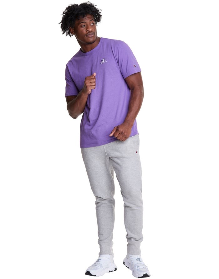 Champion Lätta C Logo Applique T-shirt Herr Lila | 6237901-GQ