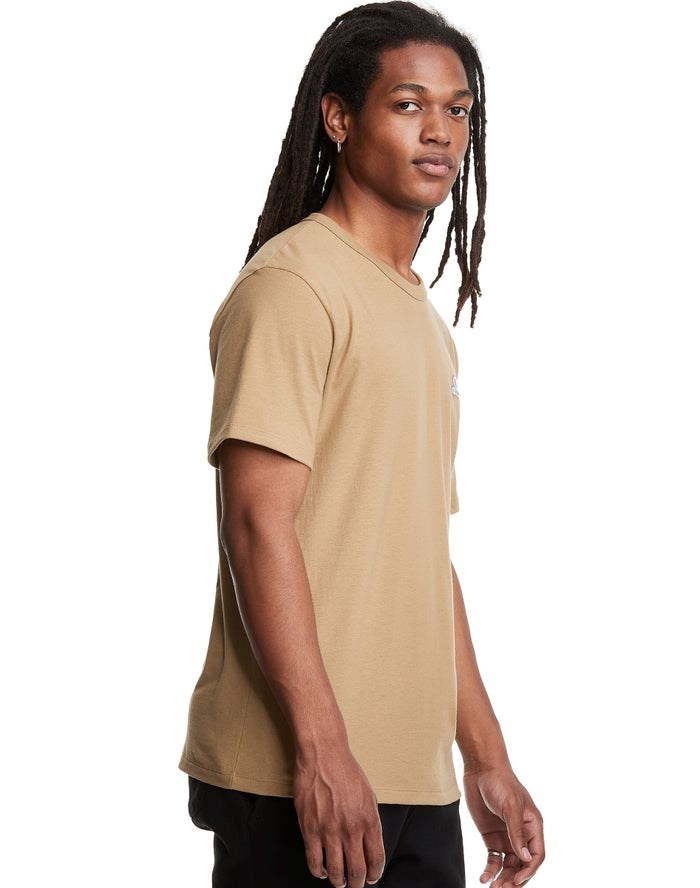 Champion Lätta C Logo Applique T-shirt Herr Khaki | 8132674-CS