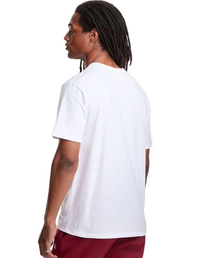 Champion Lätta C Logo Applique T-shirt Herr Vita | 8569710-XL