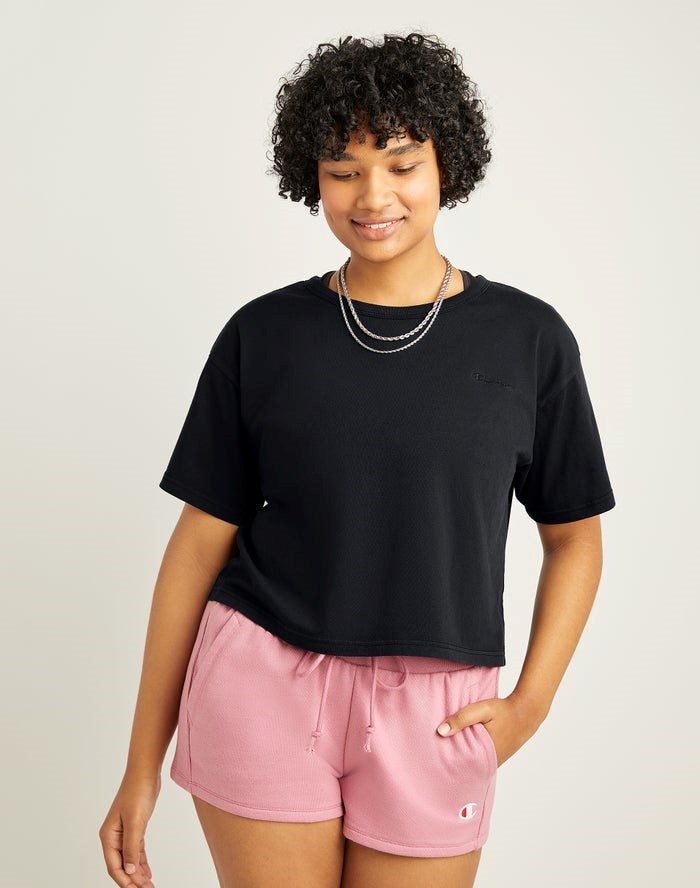 Champion Lätta Cropped Blast Dam Svarta | 7501938-LN