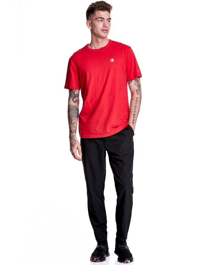 Champion Lätta Jersey C Logo T-shirt Herr Röda | 7826143-YV