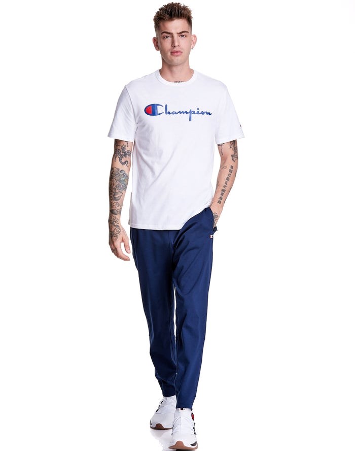 Champion Lätta Script Logo T-shirt Herr Vita | 9042185-HC