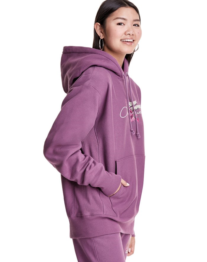 Champion Merlot Artist Series Reverse Weave Boyfriend Better Together Hoodie Dam Lila | 4037825-IO