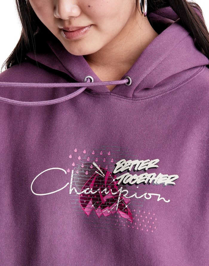 Champion Merlot Artist Series Reverse Weave Boyfriend Better Together Hoodie Dam Lila | 4037825-IO