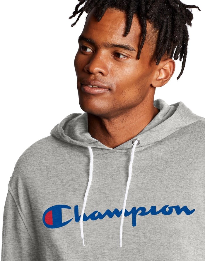 Champion Middleweight Hoodie Herr Grå | 5623097-KE