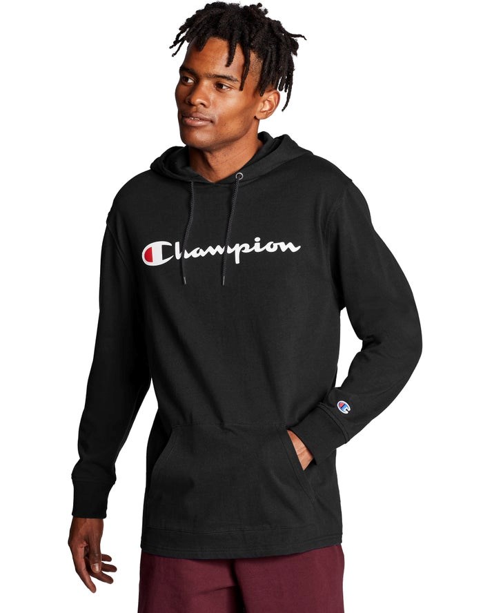 Champion Middleweight Hoodie Herr Svarta | 0859164-YP