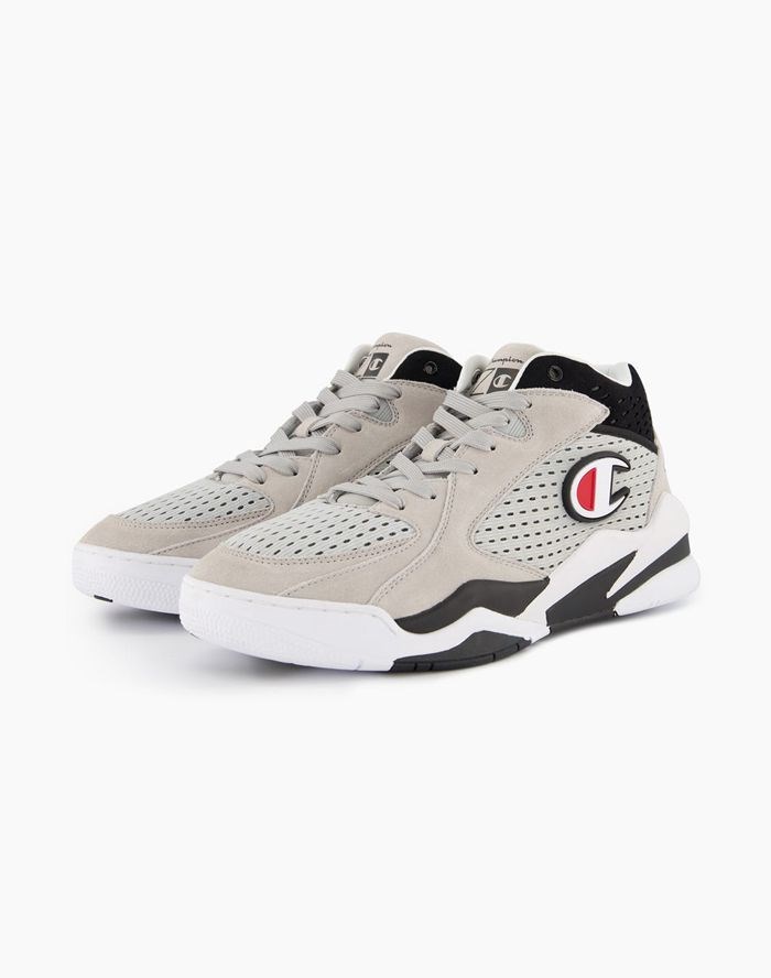 Champion Mocka and Mesh Zone Mid Sneakers Herr Mörkgrå | 6374582-FE