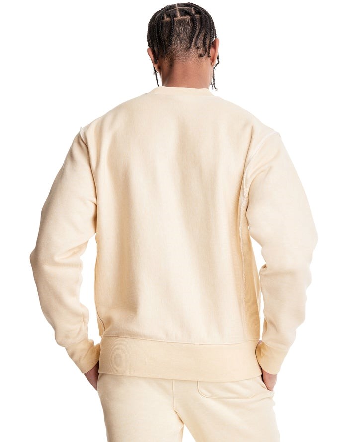 Champion Natural State Reverse Weave Crew Tröjor Herr Grädde | 6951047-JC