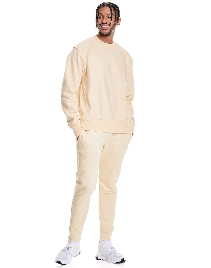 Champion Natural State Reverse Weave Crew Tröjor Herr Grädde | 6951047-JC