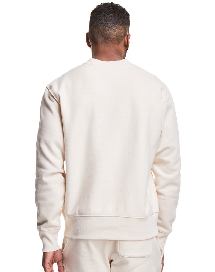 Champion Natural State Reverse Weave Crew Tröjor Herr Grädde | 7931264-RH