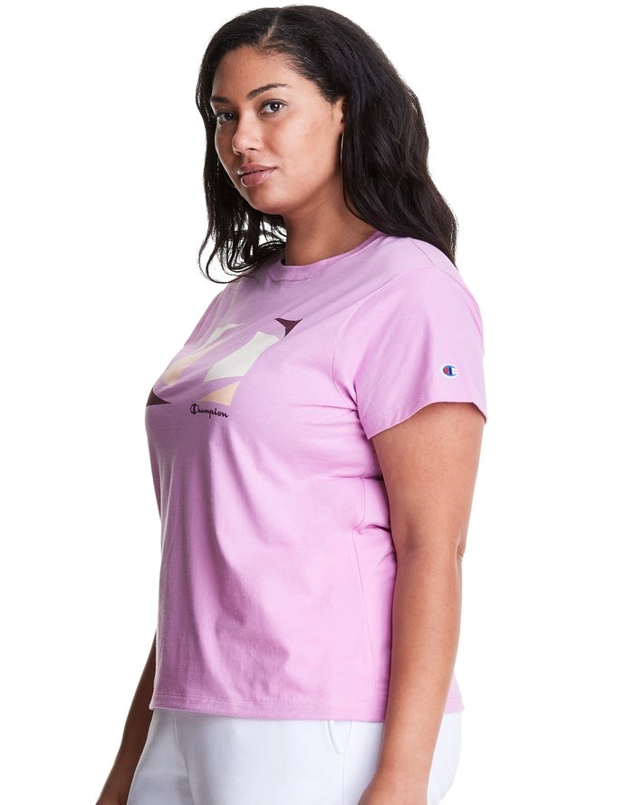 Champion Plus Klassiska Embroidered C Logo Blast Dam Rosa | 8451073-YJ