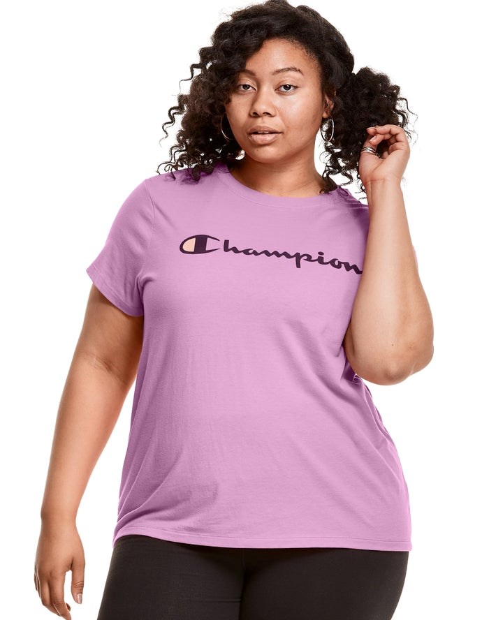 Champion Plus Klassiska Script Logo Blast Dam Rosa | 5671089-NX