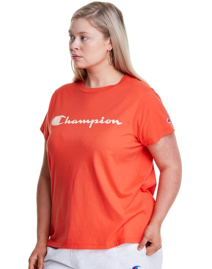 Champion Plus Klassiska Script Logo Blast Dam Orange | 6179403-RD