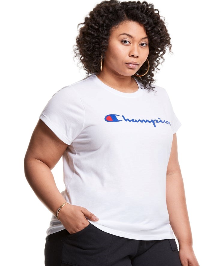 Champion Plus Klassiska Script Logo Blast Dam Vita | 8945603-SG