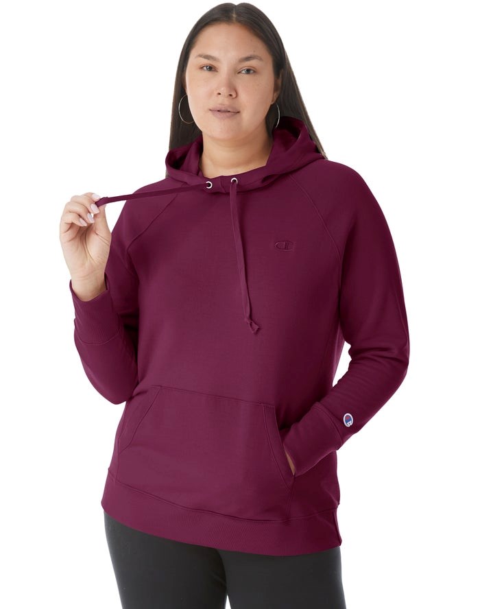 Champion Plus Powerblend Klassiska Embroidered C Logo Hoodie Dam Mörklila | 5893624-DS