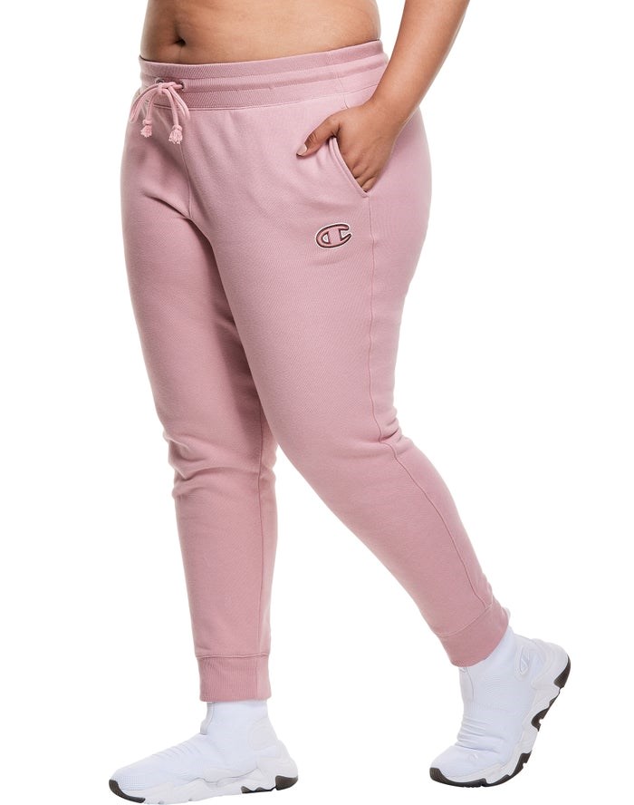 Champion Plus Reverse Weave Triple Outline C Logo Byxor Dam Rosa | 1926543-EN